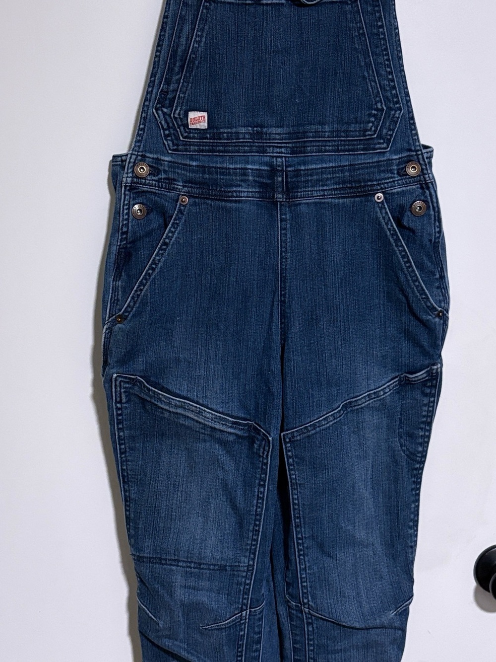 Duluth Double Flex Dark Blue Denim Women's Overalls Jeans Bibs Work